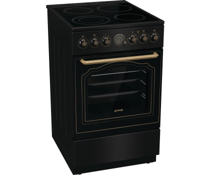 Kuchenka elektryczna GORENJE GECS5B70CLB, Retro, AirFry, AquaClean, Chłodne Drzwi, 50cm
